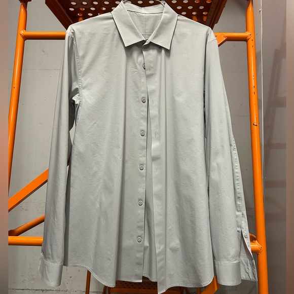 lululemon athletica Light Gray Dress Shirt - Picture 1 of 4